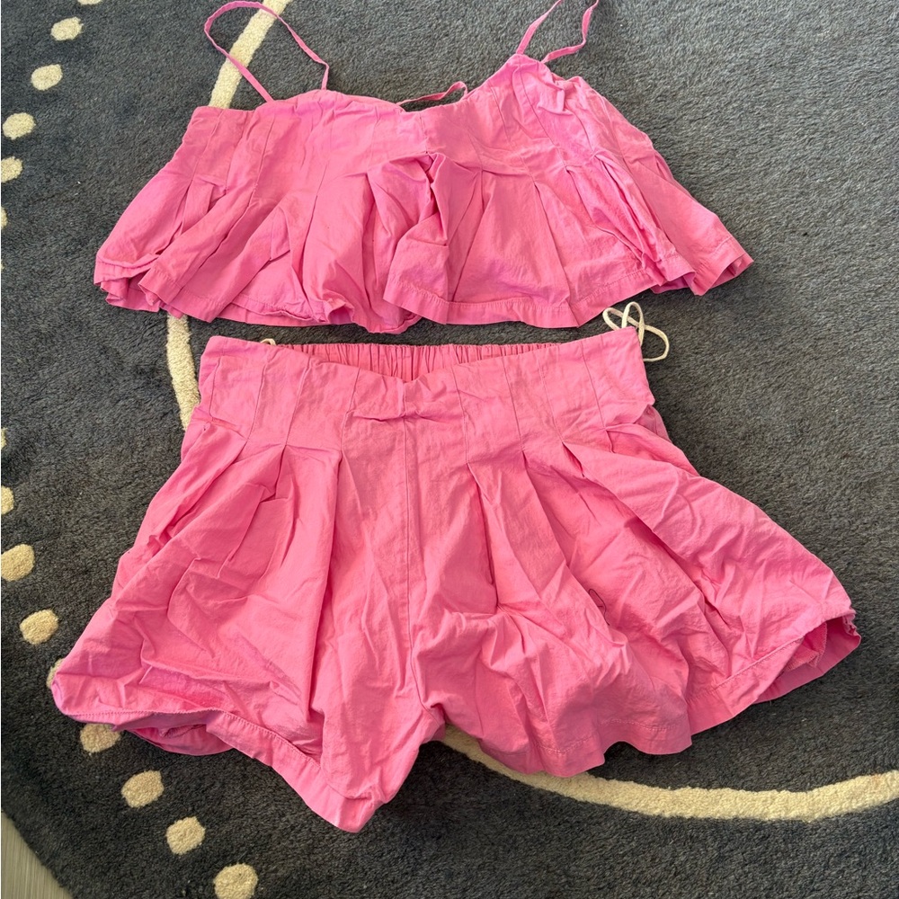 Free people Pink Two-Piece Set